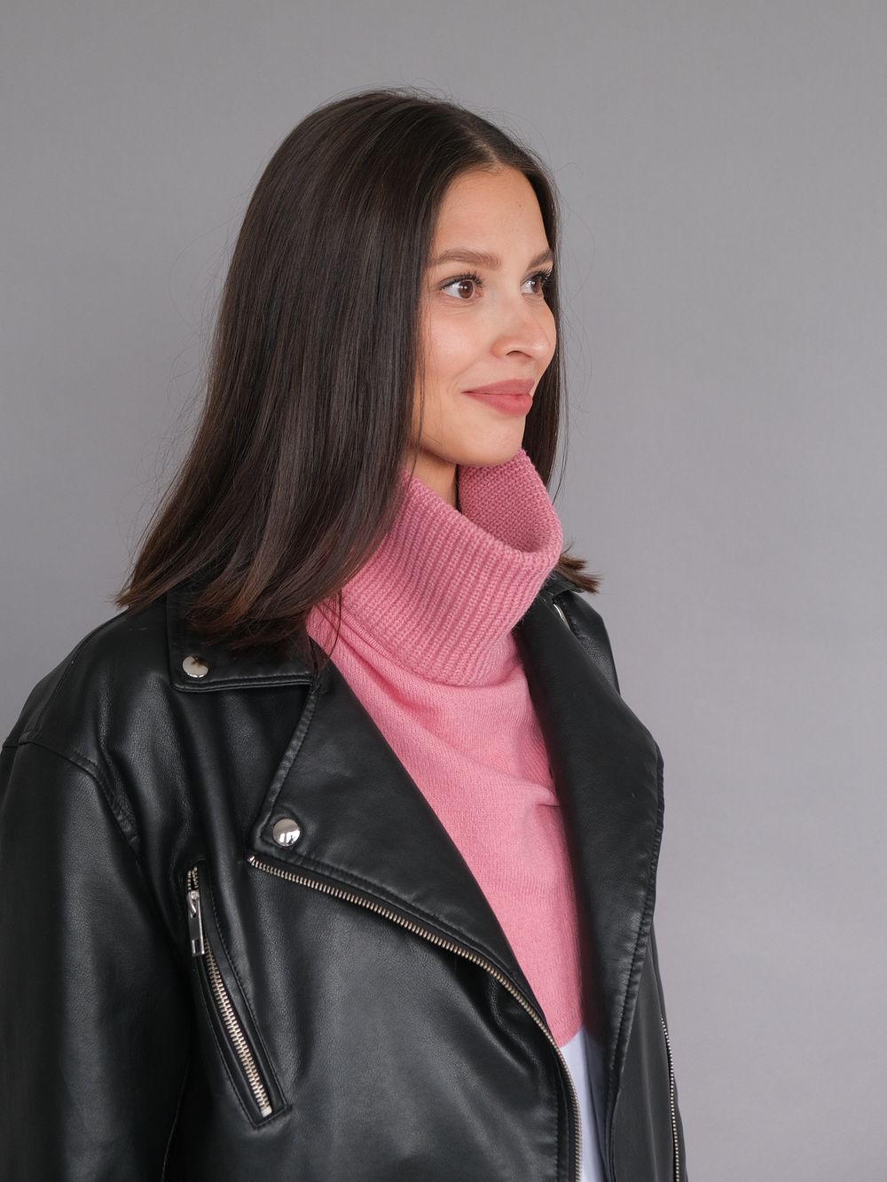 Манишка вязаная (Розовый)