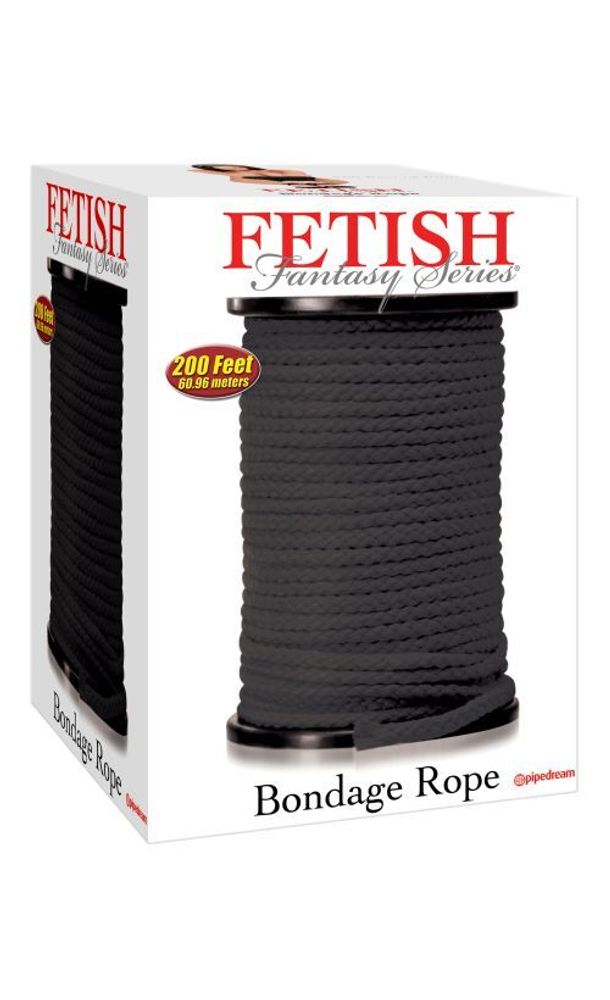 3820-23 PD / Веревка для фиксации в катушке Fetish Fantasy Series Bondage Rope 200 Feet - Black