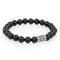 Браслет на руку из натурального черного кварца с шармом число 8, вид сбоку 1
