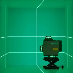 Лазерный уровень / нивелир Nocord, 4х360, с аксессуарами в сумке, зеленый луч, NCL.4P.A1