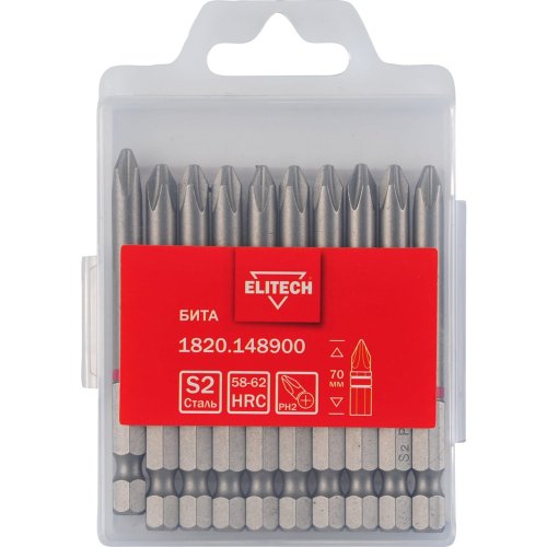 Бита ELITECH PH2*70мм (10 шт.)   1820.148900