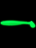 Виброхвост Helios Shaggy 5,12"/13 см Black & White 5шт. (HS-18-023)