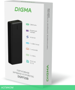 Портативное зарядное устройство Digma DGPF20B черный (DGPF20B22PBK)
