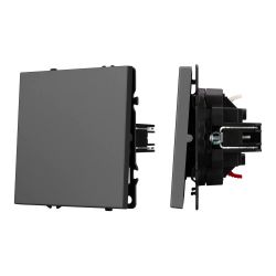 Механизм звонкового выключателя SWT-NOBE-MKR1-SFPL-GR (230V, 10A) (Arlight, Серый базальт) 054272(1)