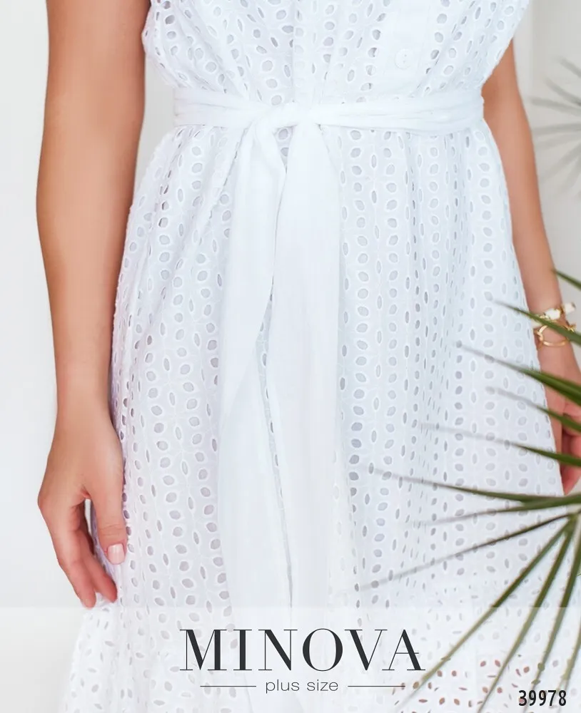 Платье 3146B-белый Minova