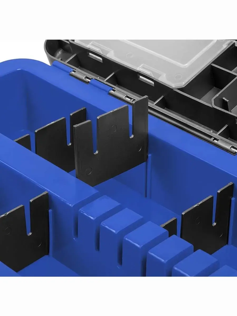 Ящик рыболовный зимний для хранения снастей серый/синий