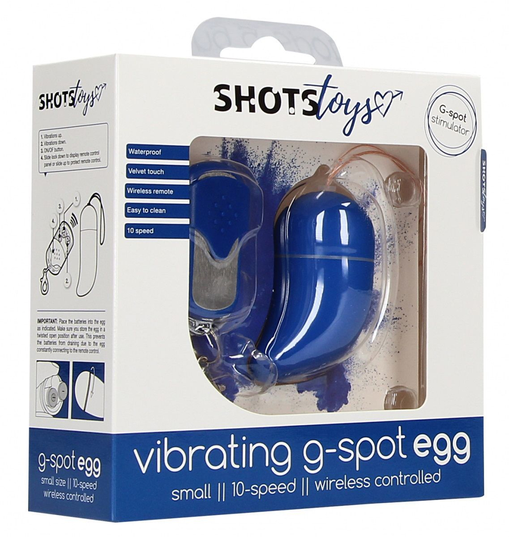 Синее виброяйцо Small Wireless Vibrating G-Spot Egg