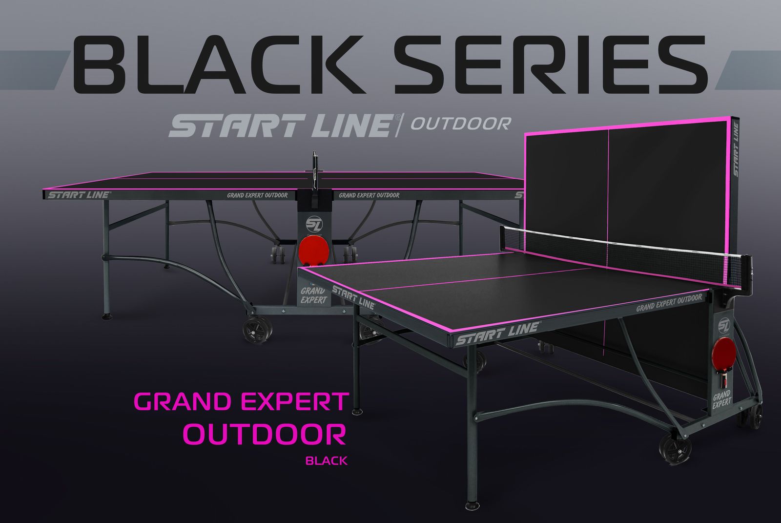 Стол теннисный GRAND EXPERT 4 Всепогодный Black фото №2