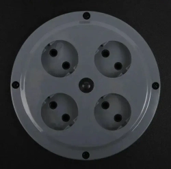 Катушка металлическая 4 розетки без заземления IP20, УХЛ2