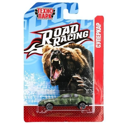 Модель ин. мет. "Road Racing медведь Суперкар" 7,5см. в ассорт. блистер RR-7-2434647-PRE-R1 (Технопарк)