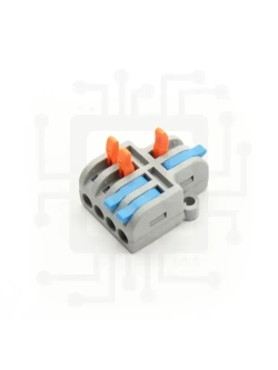 Клеммы для проводов, 2 на 4 контакта, 0.08-2.5(4.0)мм, 32А (5 шт.)