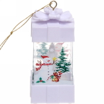 Сувенир с подсветкой «Фонарь - Сказочная лесная прогулка со Снеговиком» 5х5х11,5 см, белый