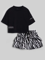 Костюм для девочки с юбкой-шорты на весну