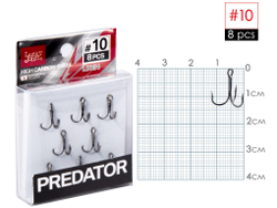 Крючки-тройники LUCKY JOHN Predator LJH234 №10, 8 шт