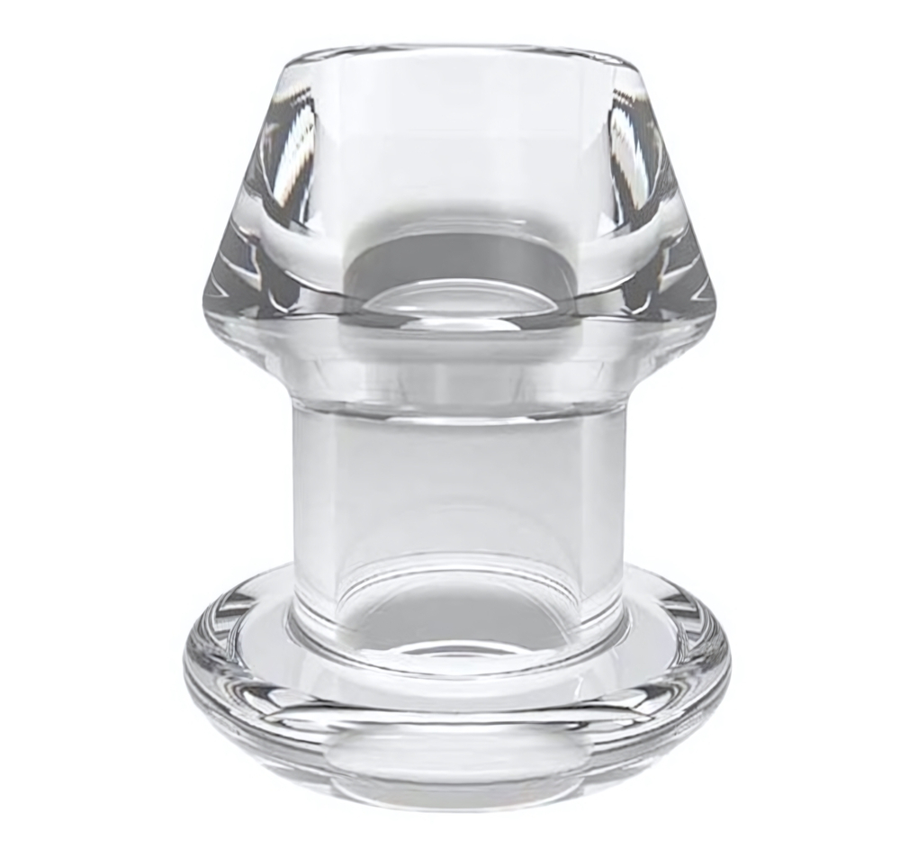 Анальная пробка с тоннелем Warmy прозрачная 6.2 см