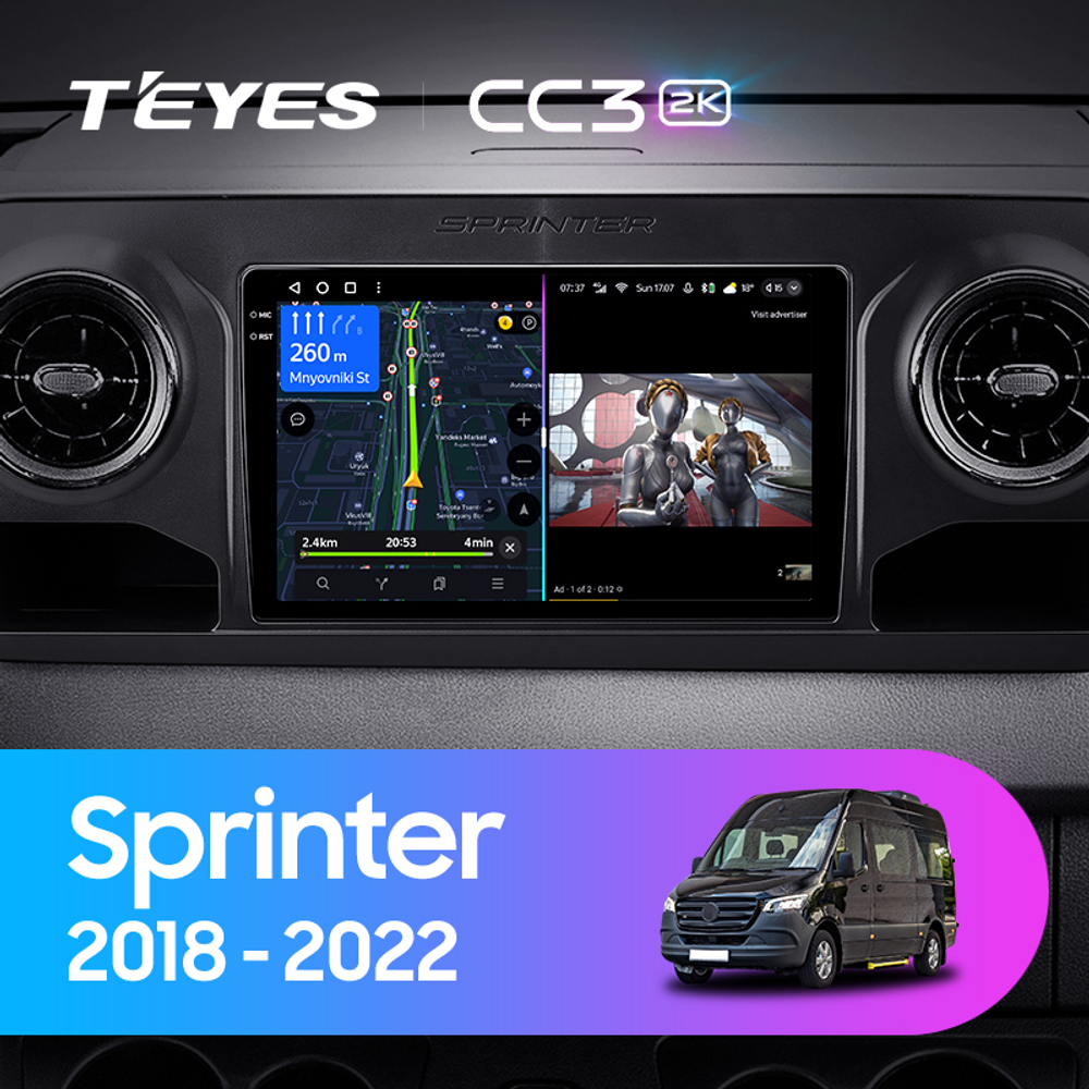 Teyes CC3 2K 9"для Mercedes-Benz Sprinter 2018-2022