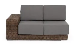 "Капри" модуль диванный правый с подушками, цвет коричневый