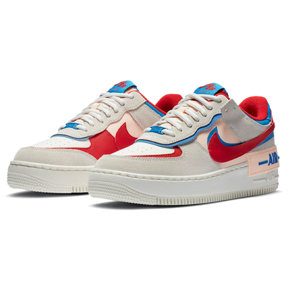 Кроссовки Nike Air Force 1 Shadow GS Sail Royal Red