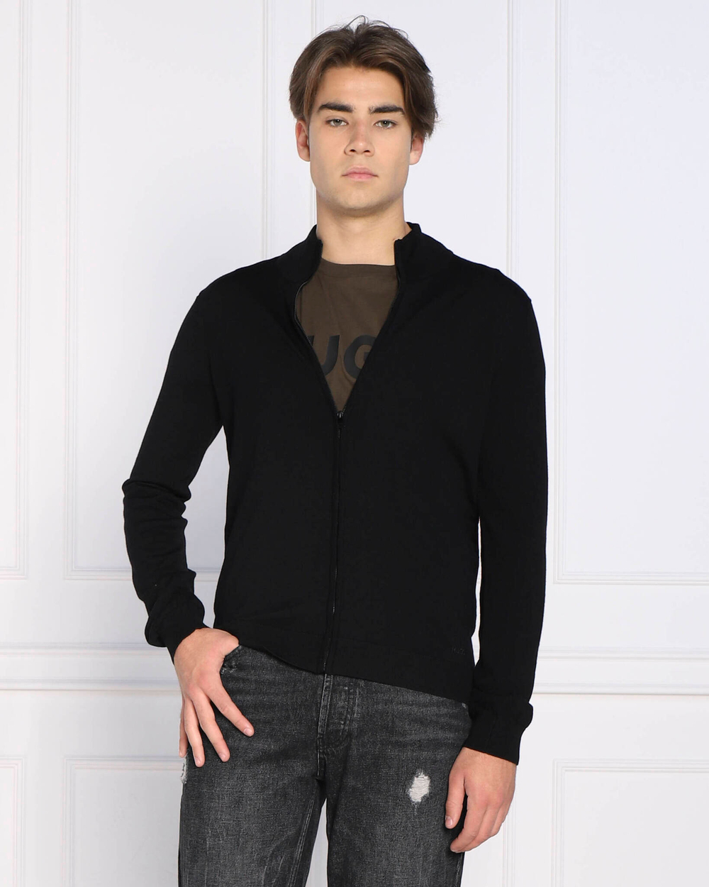 Хлопковый свитер san jorge-m HUGO - черный(50474193)