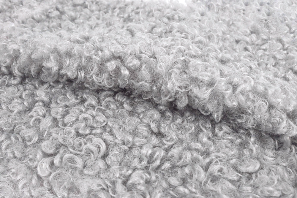 Банкетка Lagom 100 см (серебро мех, натуральный дуб)