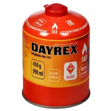 Газовый баллон (картридж) DAYREX-104 одноразовый, 450 г, резьбовой