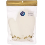 Мочалка - варежка массажная «SANTA MONIKA - LUMITA», цвет белый / голубой, 21*16.5см (ZIP пакет)