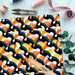 Ткань премиум сатин кристальные переклички