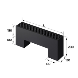 Конвектор напольный Royal Thermo STEP-130/130/700-2-N-BL-LG-BL