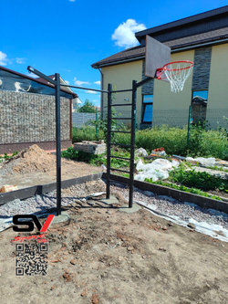 Монтаж уличной шведской стенки Sv Sport (3 вертикальных столба)