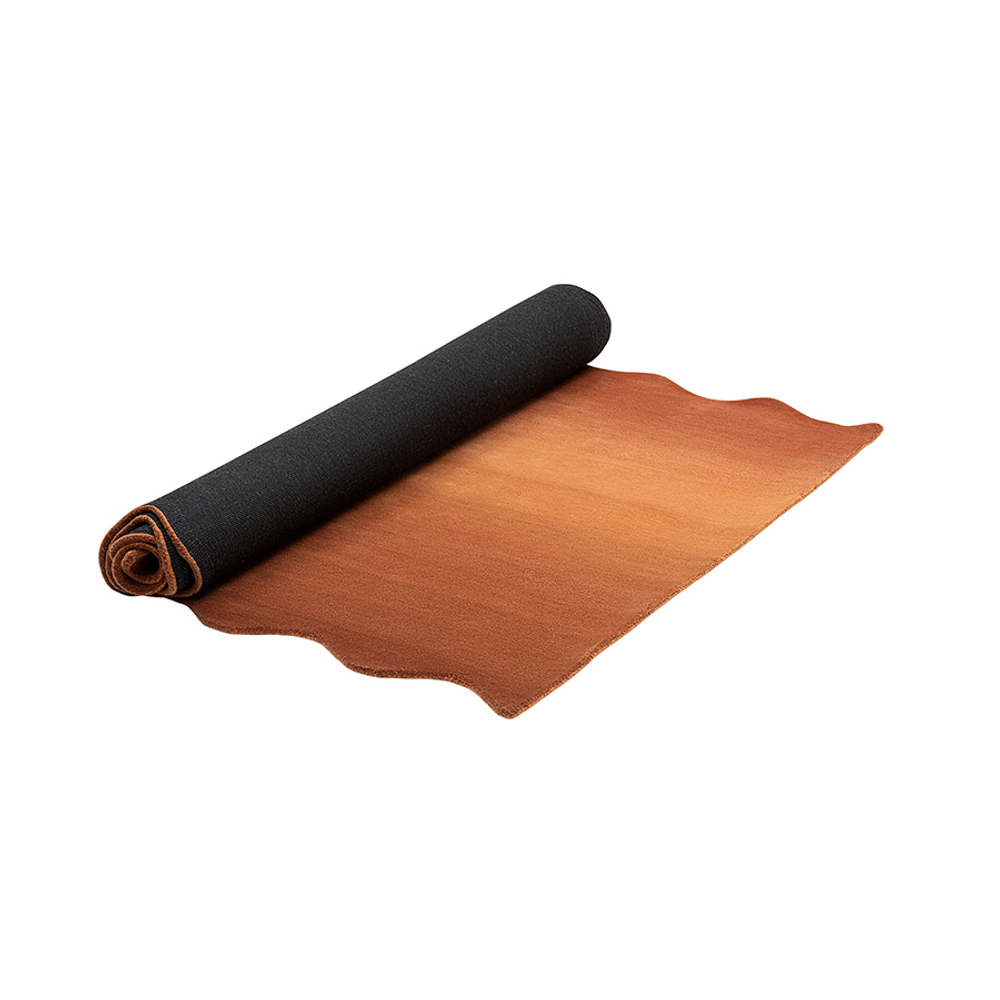 Ковер из шерсти over horizon терракотового цвета из коллекции trendy ruffles, 200х300 см