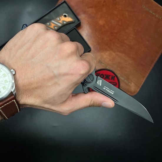 Нож складной НОКС Финка-М - рукоять G10, клинок нитрид титана, сталь D2