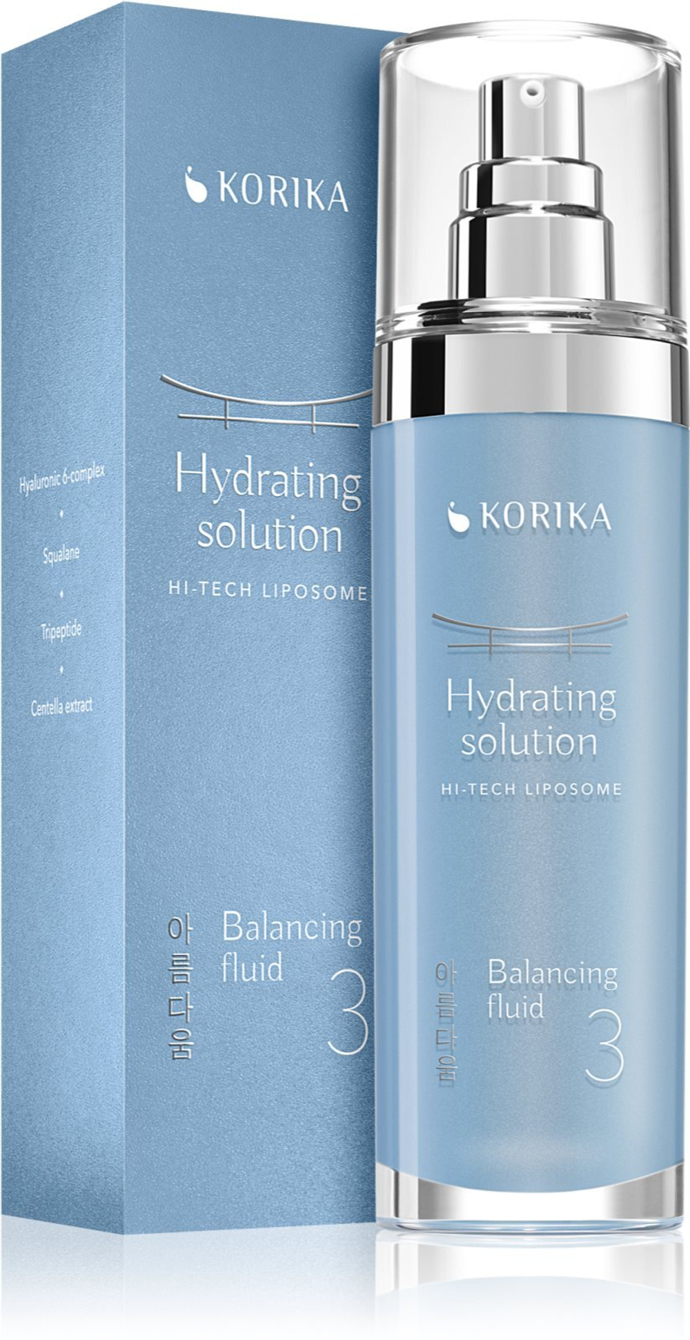 KORIKA HI-TECH LIPOSOME Hydrating solution Balancing fluid - легкая увлажняющая эмульсия /   120  ml  / GTIN 8059300538661