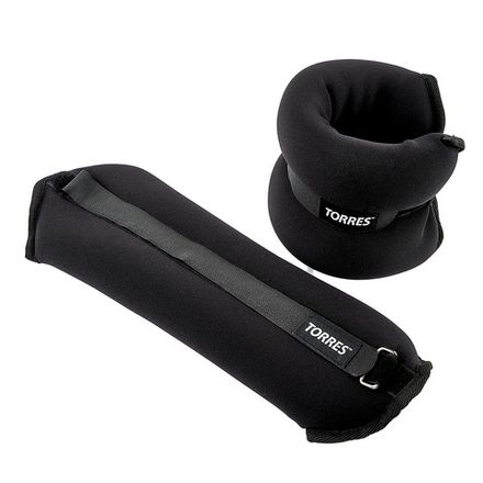 Утяжелители универсальныеTORRES 4 кг, PL110184 (2штх2кг),неопрен, металл. песок, черный