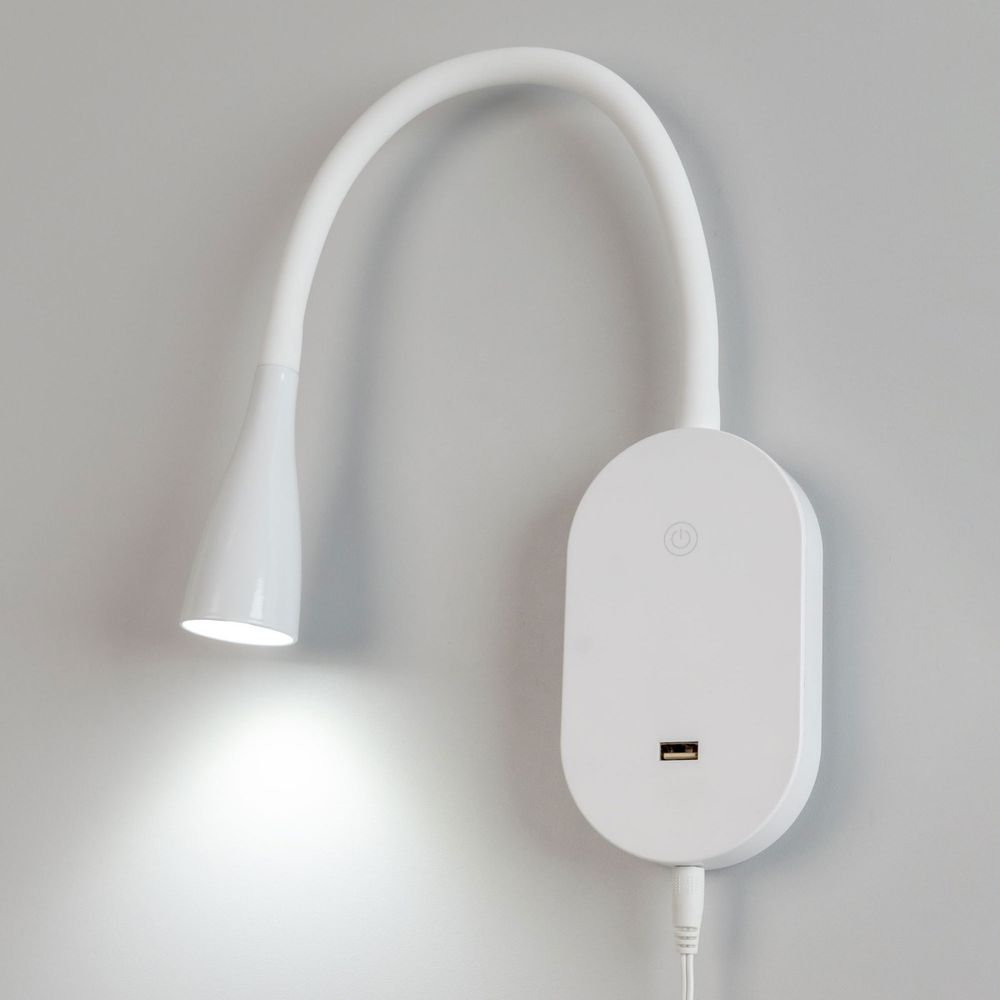 Citilux Рио CL704380N LED Светильник гибкий с USB Белый