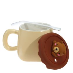 GAEM Кружка с крышкой и трубочкой, 400 мл, L13 W9,5 H12 см, 4в.