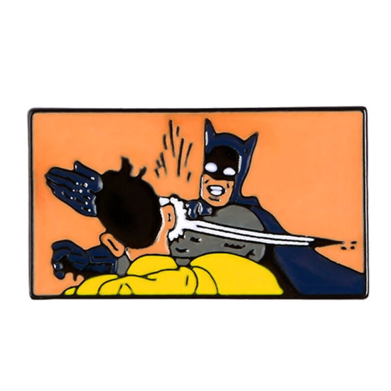 Значок металлический Бэтмен "Shut up!", р-р 1,8х3,3см