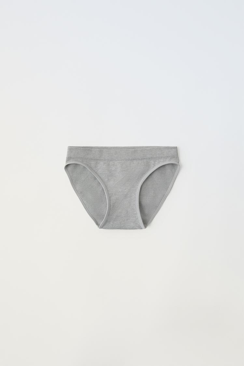 ZARA НАБОР ИЗ ТРЕХ БЕСШОВНЫХ ТРУСОВ, БЕЛЫЙ