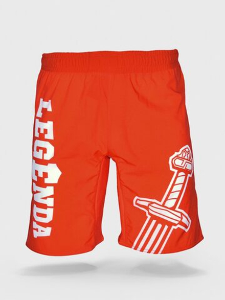 Шорты спортивные тренировочные LEGENDA Меч красный &