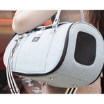 111 Сумка авиа "Фаворит" , джинсовая / сумка-переноска для САМОЛЕТА Puppy Angel / DENIM "Herringbone Travel Carrier"