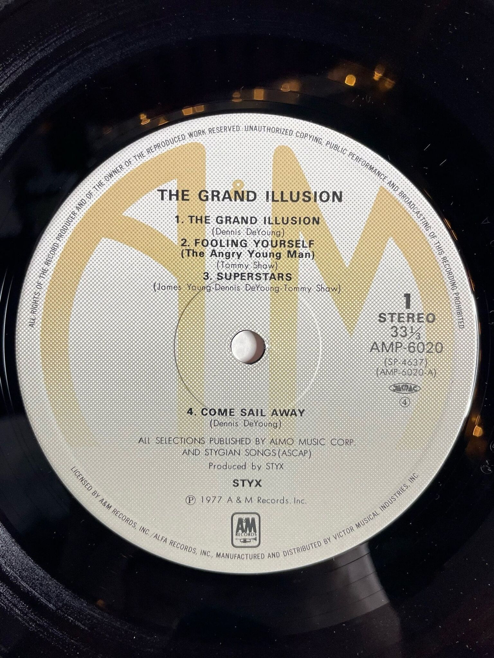 Винтажная виниловая пластинка LP Styx The Grand Illusion (Japan 1979) (Obi)