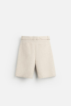 ZARA X NANUSHKA ШОРТЫ-БЕРМУДЫ, ЭКРЮ