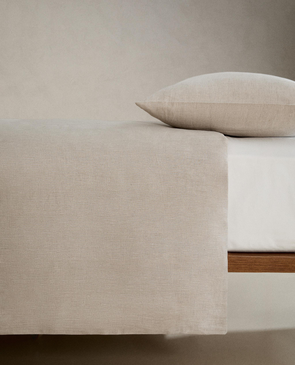 Пододеяльник Zara Home хлопок, лён 100%, однотонный, 6181/088