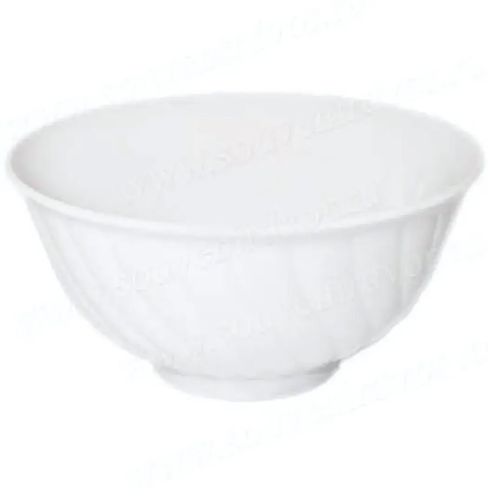 Салатник фарфоровый 400мл «Голубая роза» белый