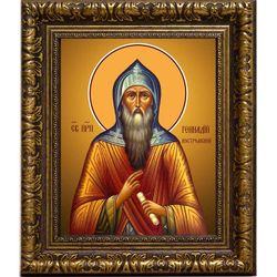 Геннадий Костромской, Любимоградский преподобный. Икона на холсте.