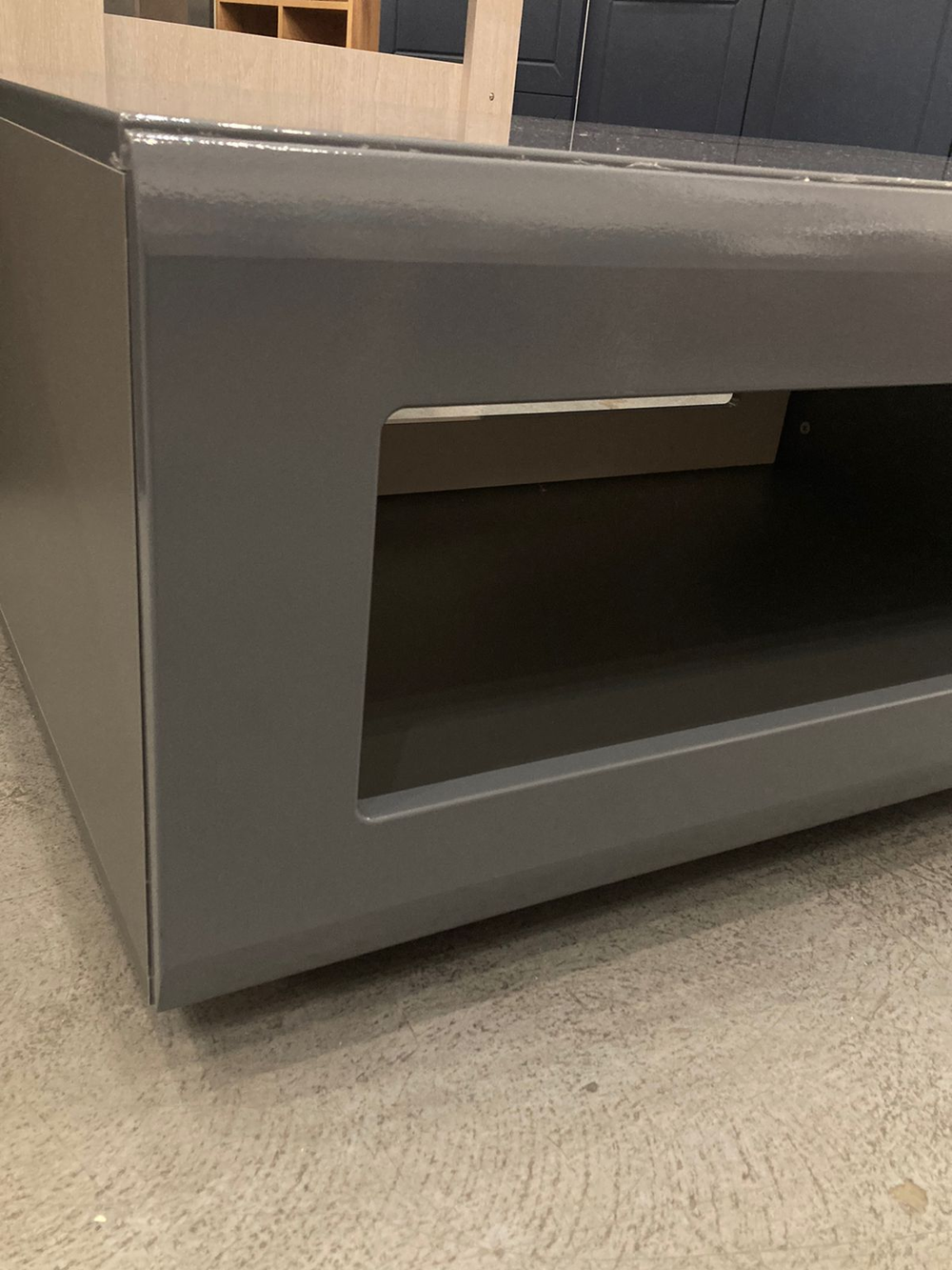 Стол журнальный Стокгольм серый графит/графит глянец