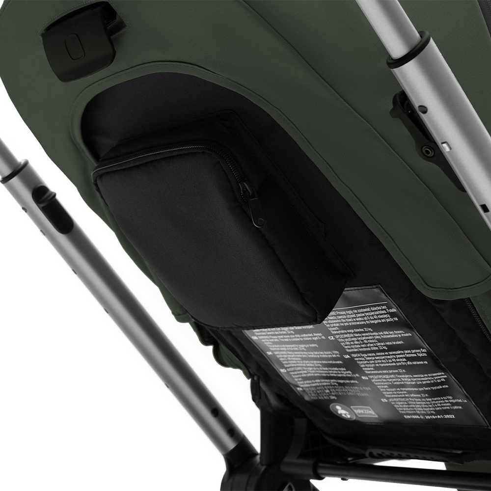 Коляска Agex Life 3 в 1 хромированная рама с автокреслом i-Safe Black ALC613 Crocodile (Зеленый)