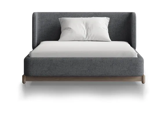 Кровать Basic спальное место 120*200 см (серый, рогожка)