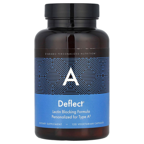 D'adamo, Deflect® A, формула, блокирующая лектин, 120 вегетарианских капсул