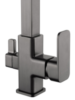 Смеситель для кухни с гибким изливом и подключением фильтра WONZON & WOGHAND, Темный графит (WW-88458012-BGM )