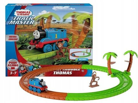 Железная дорога Fisher Price Томас и его друзья - Набор для игры в джунгли с локомотивом Томасом и аксессуарами GJX83